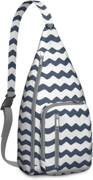 Spring Summer Beach Wave Crossbody Bag Daypack for Women Men Lightweight Waterproof Sling Bag Backpack Hiking Cycling