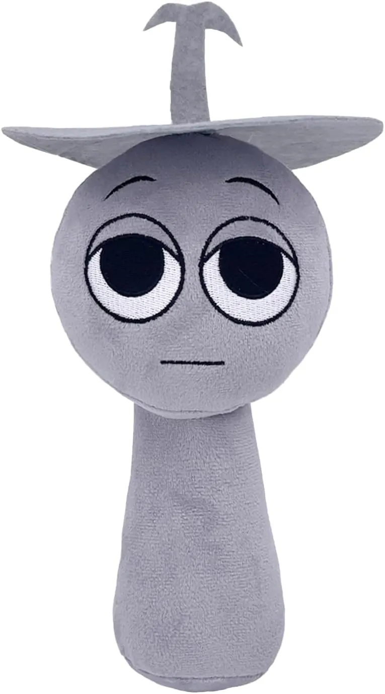 Sprunki Game Plush, Sprunki Toys Plush,Soft Stuffed Animal Pillow Doll Christmas Birthday Gifts for Adult Kids(Dark Grey)