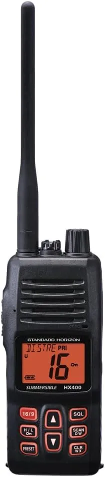 Standard Horizon HX400 W/SBR-29LI, Handheld VHF Marine Radio