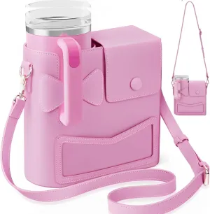 Stanley Cup Purse Crossbody Bag with Sports Outdoor Portable Crossbody Water Cup Storage Bag Water Bottle Holder for Stanley