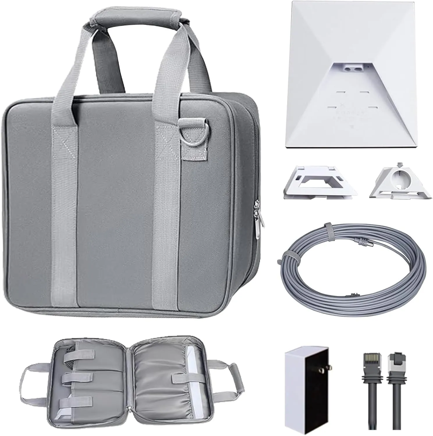Starlink Mini Case，Portable Starlink Mini Satellite RV Carry Bag，Easy-to-Carry Organizer for Dish and Accessories，Water-Resistant, and Dustproof（Gray