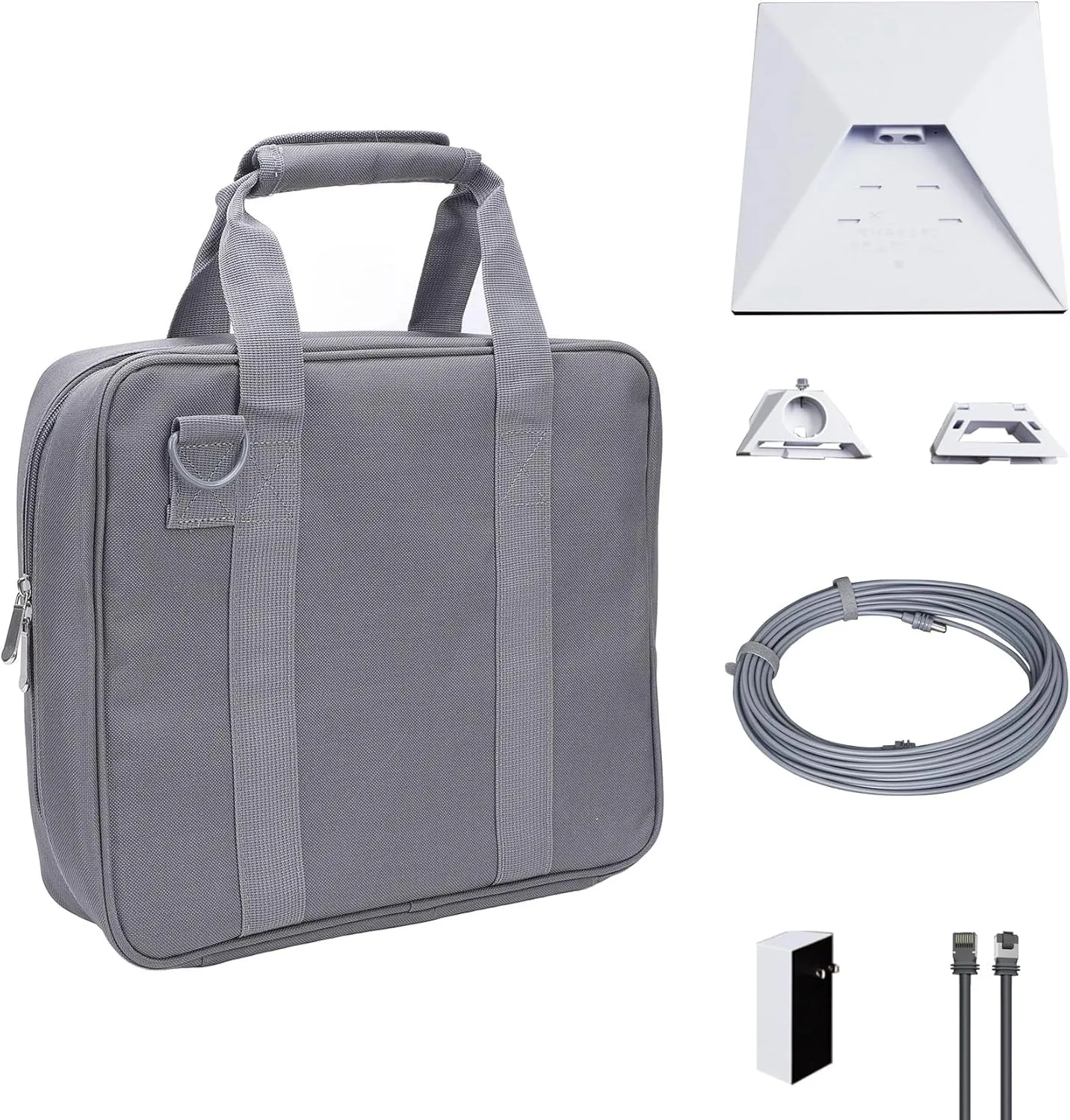 Starlink Mini Gray Travel Bag，Storage Carrying Case for Starlink Mini Dish&Accessories，Portable Handbag with Shoulder Strap，Water-Resistant，Dustproof for Outdoor Camping & RV Trips, Camouflage Option