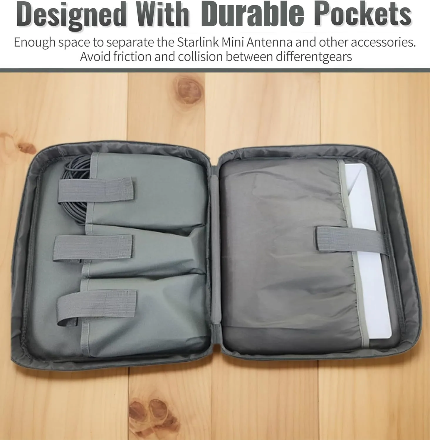 Starlink Mini Gray Travel Bag，Storage Carrying Case for Starlink Mini Dish&Accessories，Portable Handbag with Shoulder Strap，Water-Resistant，Dustproof for Outdoor Camping & RV Trips, Camouflage Option