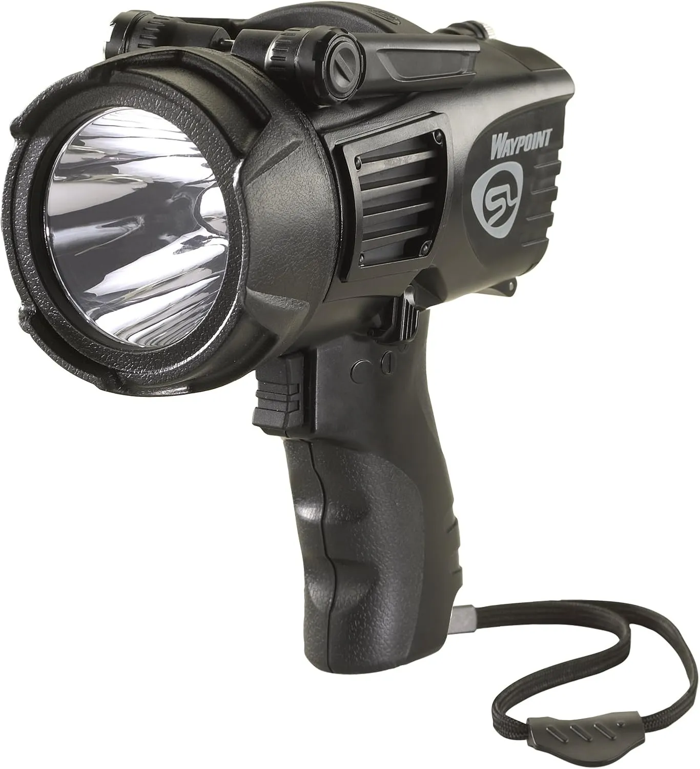 Streamlight 44902 Waypoint 550-Lumen LED Pistol-Grip Spotlight with 12-Volt DC Power Cord and Polymer Mount/Holder, Black