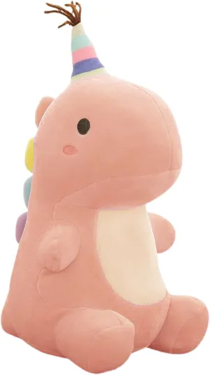 Stuffed Animal Plush Toys, Cute Dinosaur Toy, Soft Dino Plushies for Kids Plush Doll Gifts for Boys Girls (Pink, 13.8 Inch)