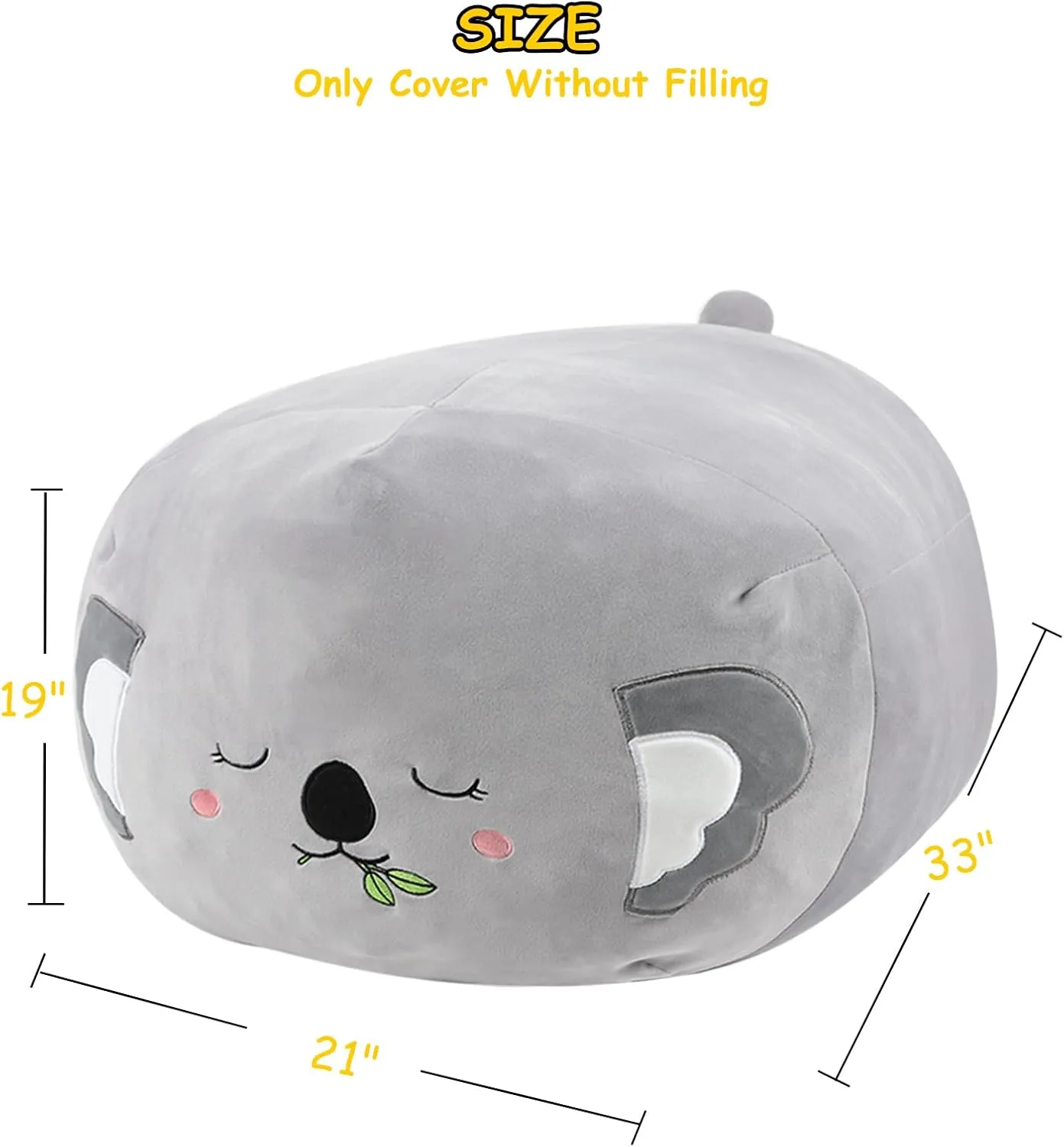 Stuffed Animal Storage Bean Bag Chair Cover for Cute Koala Large Beanbag Bedroom Décor Organizer Cover, No Beans