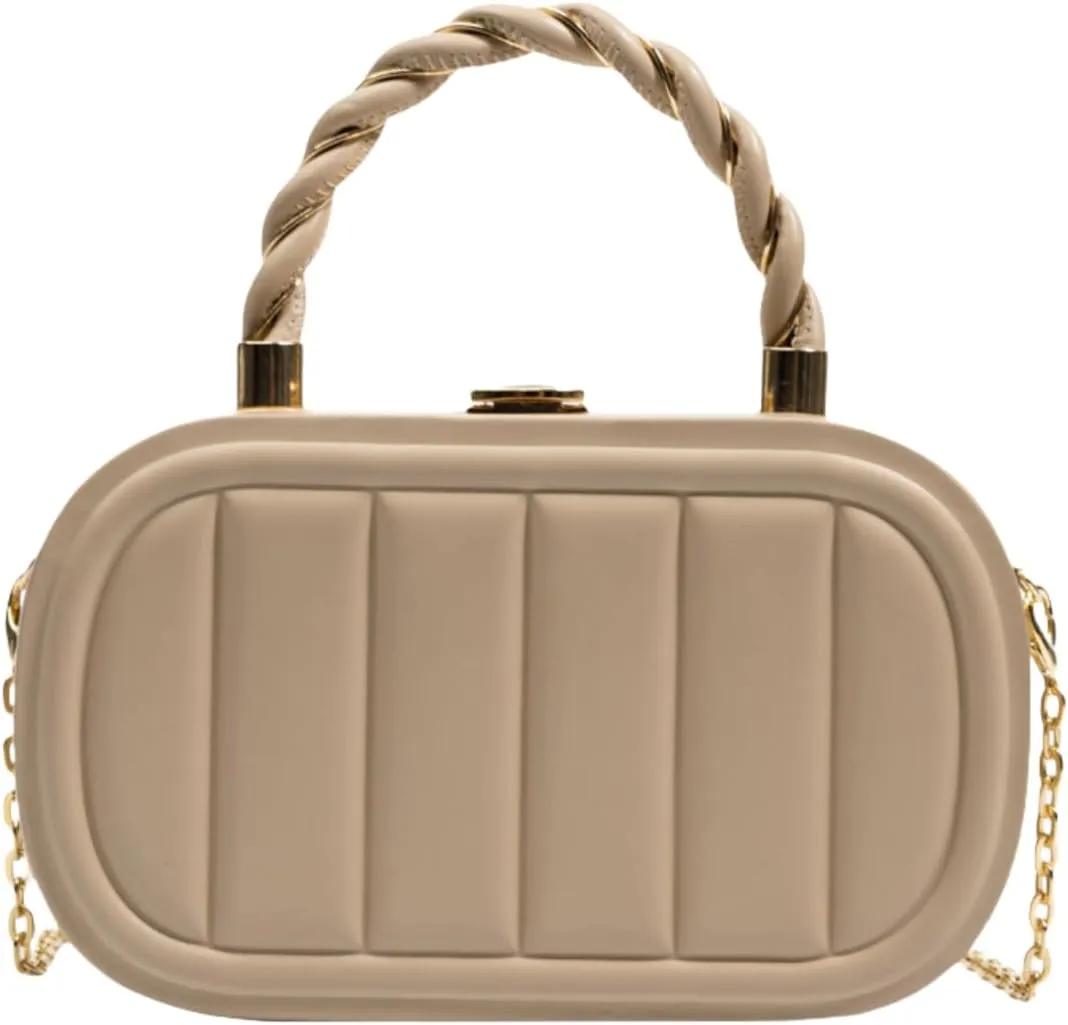 Stylish Minimalist Box Bag - Chain Shoulder & Crossbody Purse,Large Capacity & Quality Hardware,Gift for Christmas