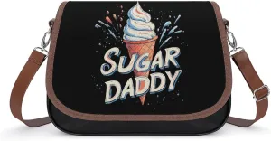 Sugar Daddy Ice Cream Cone Crossbody Bags for Women Shoulder Bag Flap Handbags Leather Cross Body Purse