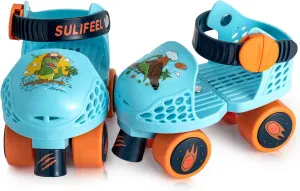 SULIFEEL Kids Adjustable Quad Roller Skates,Toddler Beginner Roller Skates for Girls and Boys Age 2-5 Years Old