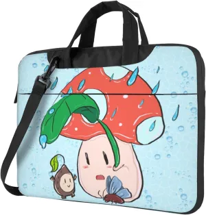 Sunflower seeds and mushroom Ultra-thin portable shoulder laptop bag Stylish and Protective Shockproof soft lining