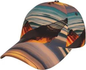 Sunset Beach Hammock Baseball Cap,Adjustable Baseball Cap,^*Sports Cap,Breathable,Washable,Suitable for Both Men and Women Black