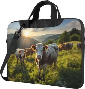 Sunset Pasture 1 Portable Shoulder & Handheld Laptop Bag With Stylish Design For 13-15.6 Inch Multi-Functional