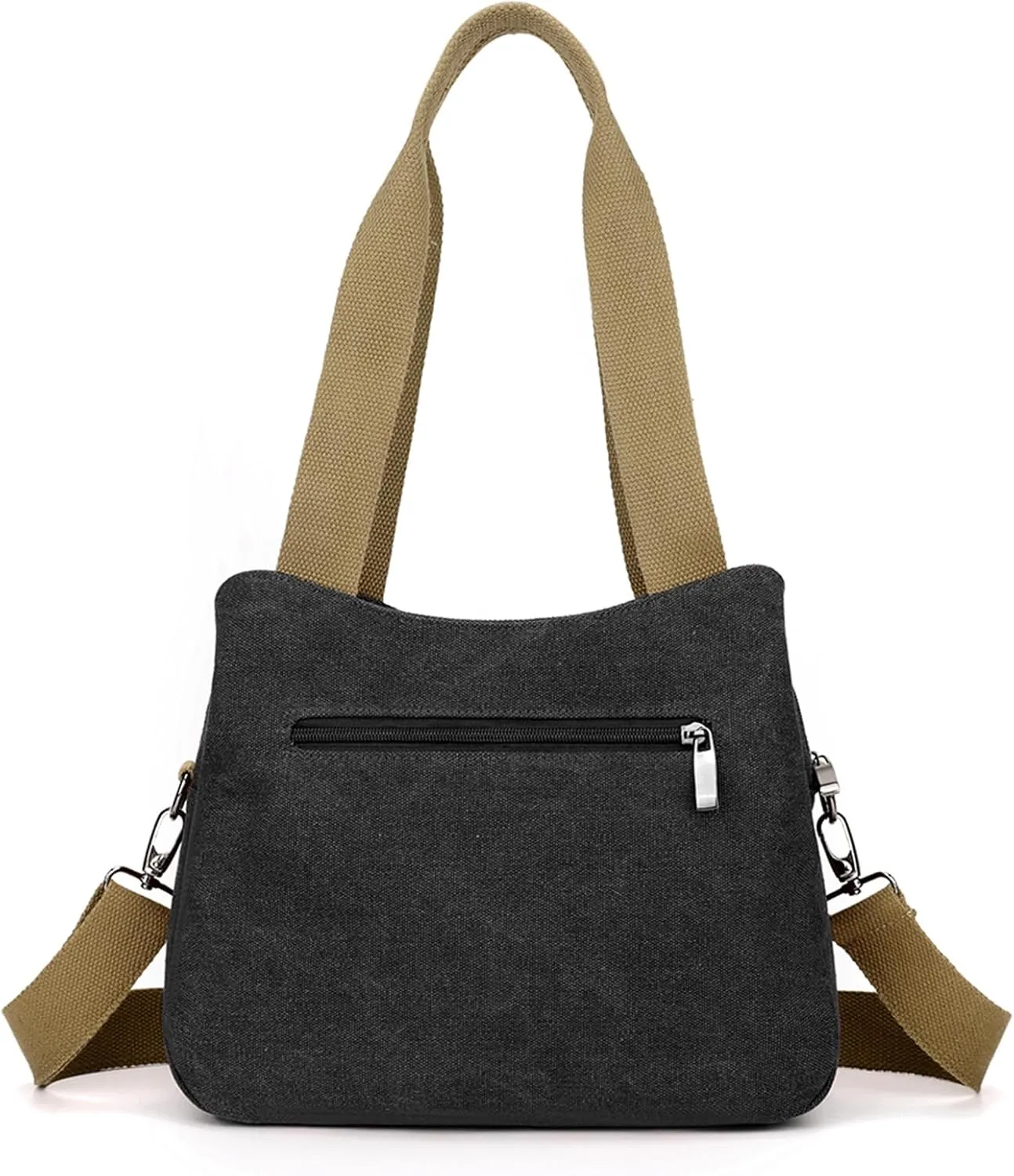 Sunshinejing Women's Canvas Purse Small Shoulder Tote Work Crossbody Bag Multi-pocket Handbag