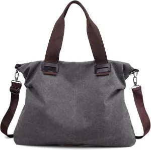 Sunshinejing Women's Canvas Tote Bag Shoulder Crossbody Purses Work Travel Handbag Hobo Bag