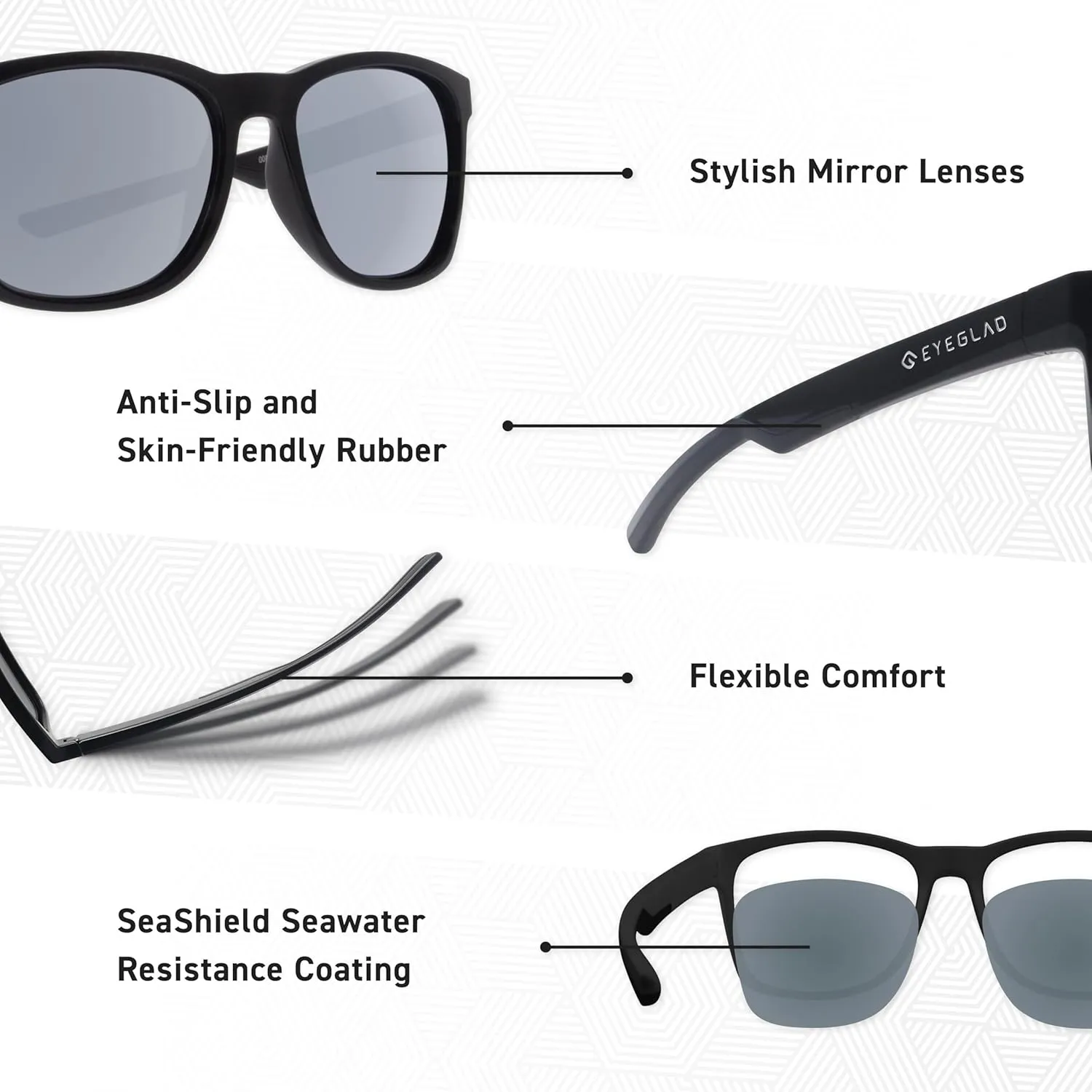 SUNWAVE Ultra-lightweight Design Lifestyle Sunglasses Outdoor Fishing Polarized UV400 Men Women Running Sports