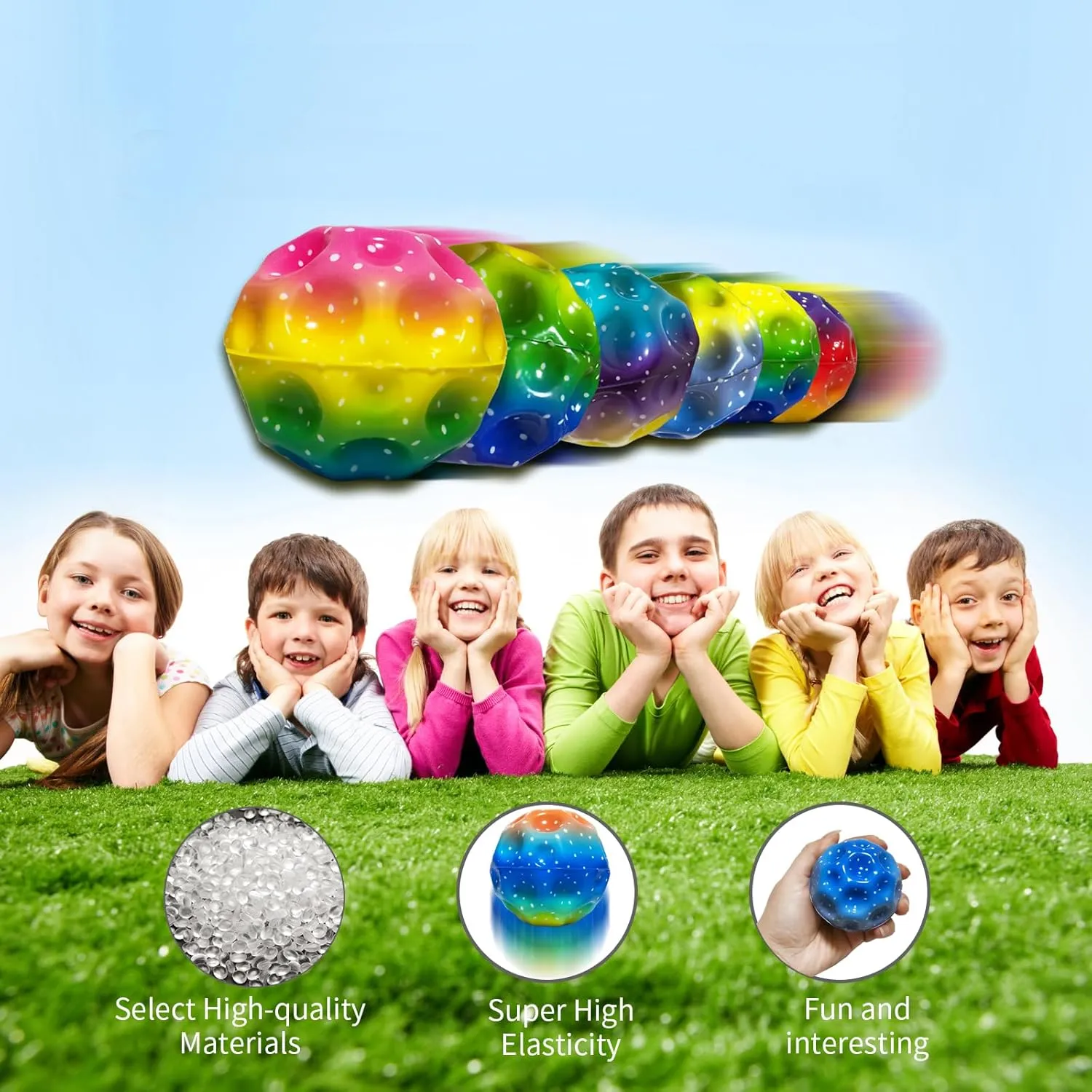 Super High Jumping Ball,Extreme High Bouncing Ball, Super High Bouncing Ball, Children's Sensory Ball, Athlete Training Ball