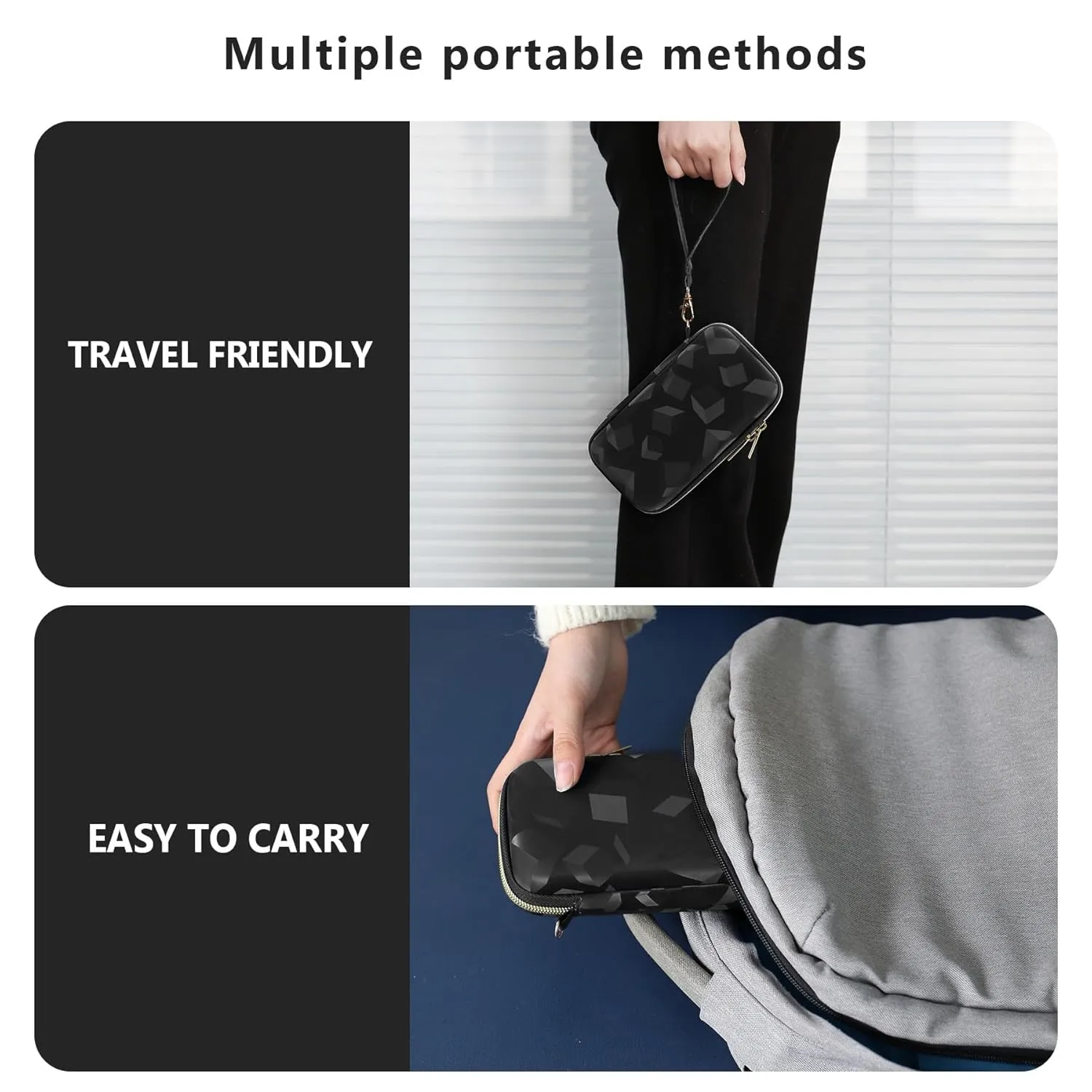 Supmay Carrying Case Compatible with KAVOYI / Beico / TEBIYOU 32 Bit Handheld Games for Kids, Portable Arcade Gaming Player Storage Holder Travel Bag with Mesh Pocket for Battery, USB Cable, Black