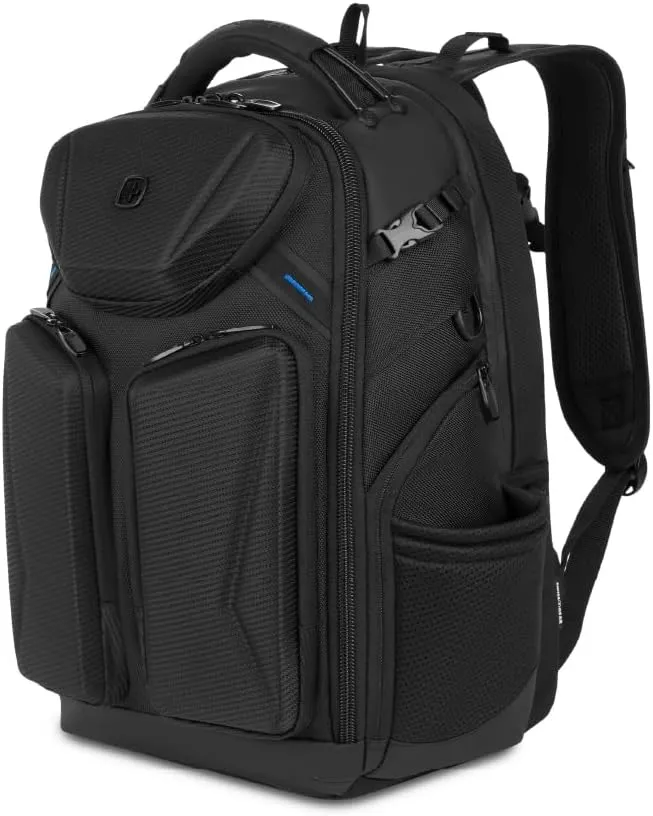 SwissGear The Gamer Elite-Gaming Laptop Bag, Black/Blue, 19.5 Inch