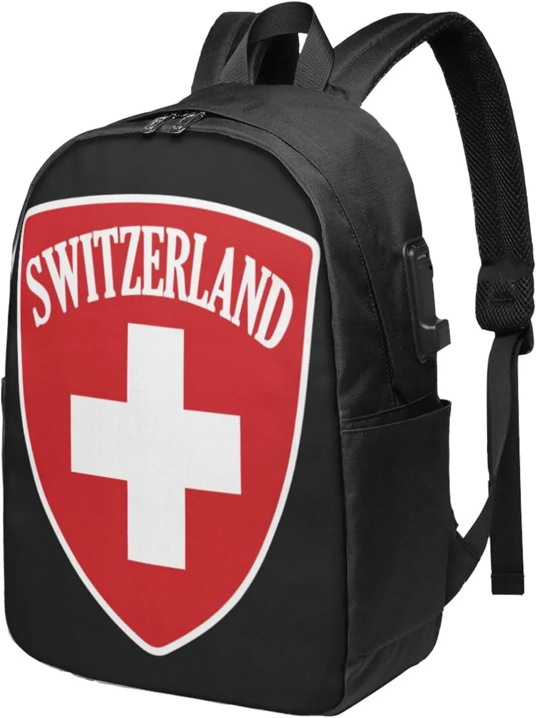 Switzerland Coat of Arms Suisse 1291 Laptop Backpacks Travel Backpack Casual Business Daypack Sport Rucksack Computer Bag Fits up to 17 Inch Notebook with USB Port
