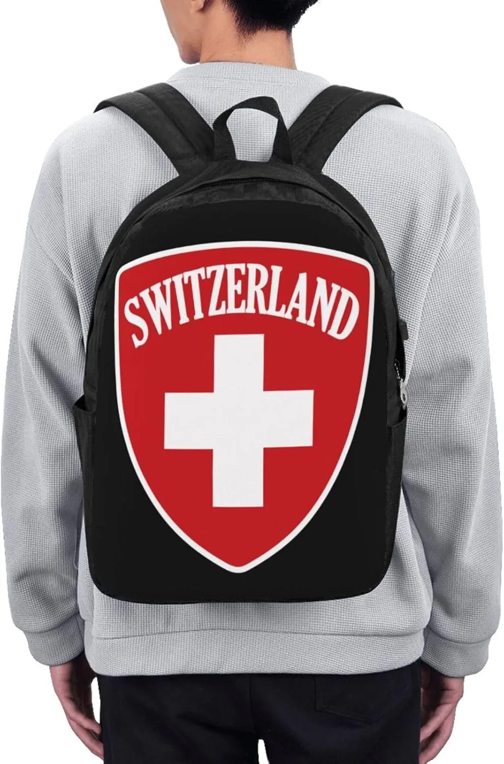 Switzerland Coat of Arms Suisse 1291 Laptop Backpacks Travel Backpack Casual Business Daypack Sport Rucksack Computer Bag Fits up to 17 Inch Notebook with USB Port