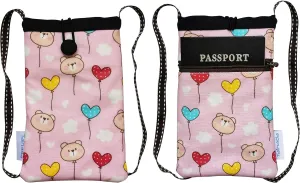Tainada Small Crossbody Smartphone Pouch, Shockproof Cross Body Shoulder Wallet Travel Purse Bag for iPhone 15/14 Pro, 13 mini; Samsung Galaxy S24 , S23, A54；Google Pixel 8/7 (Ballons Pattern Pink)