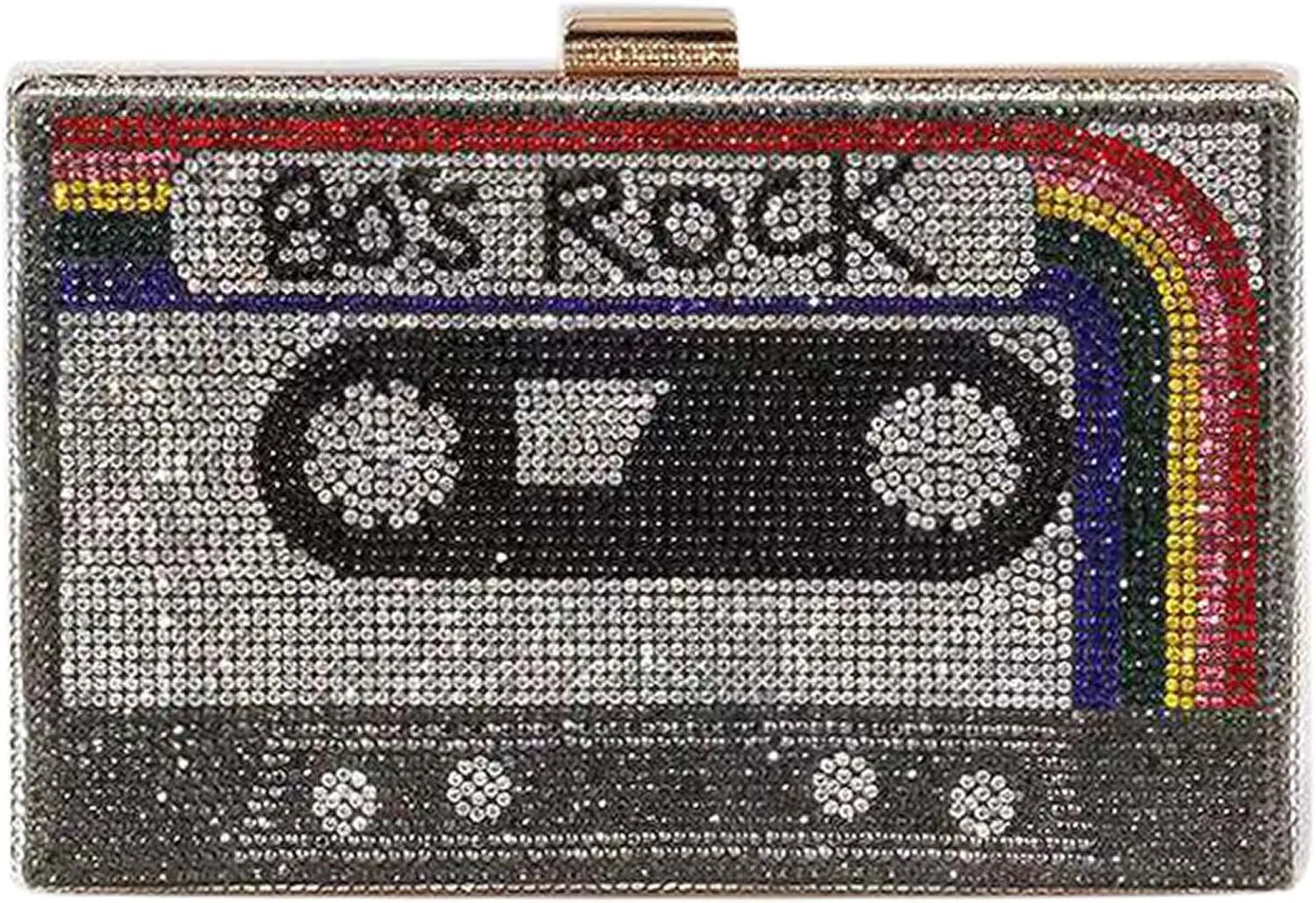 Tape Shaped Shoulder Bag Radio Recorder PU Crossbody Bag Women's Retro Evening Bag Handbag Clutch Purse