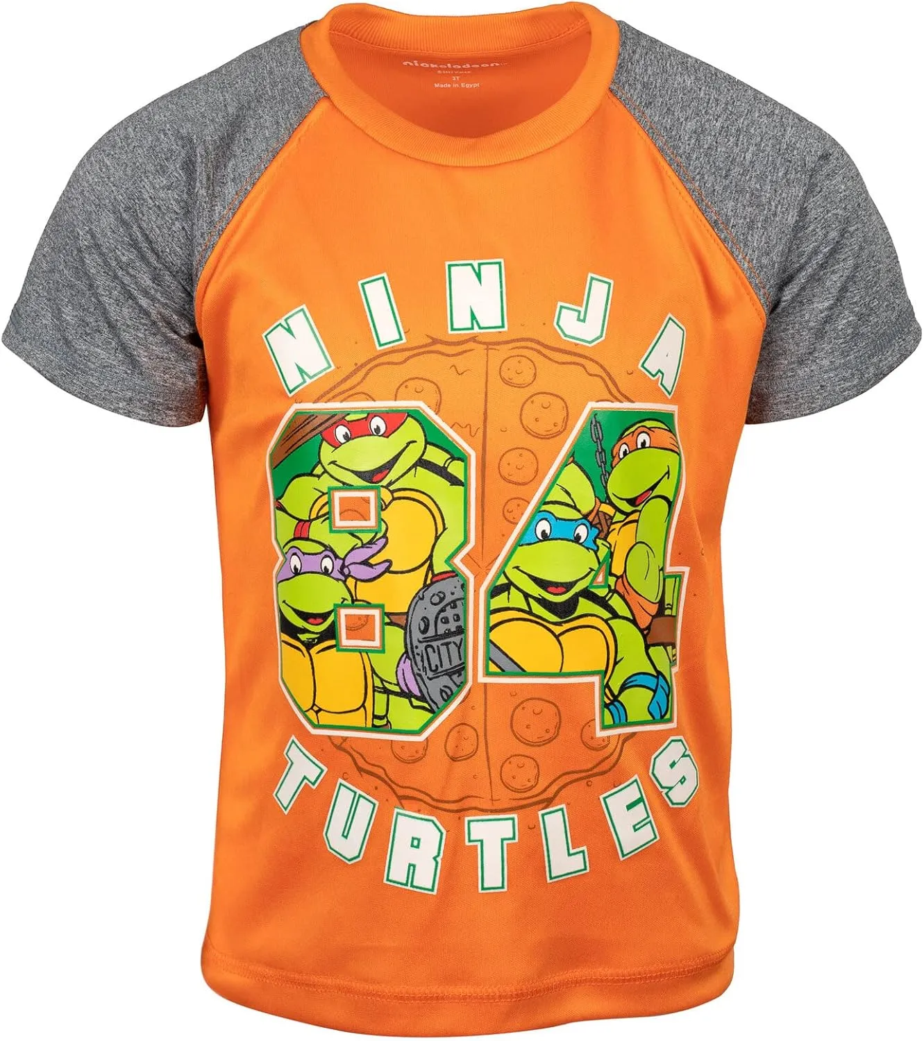 Teenage Mutant Ninja Turtles Leonardo Michelangelo Raphael 3 Pack Athletic T-Shirts Toddler to Big Kid