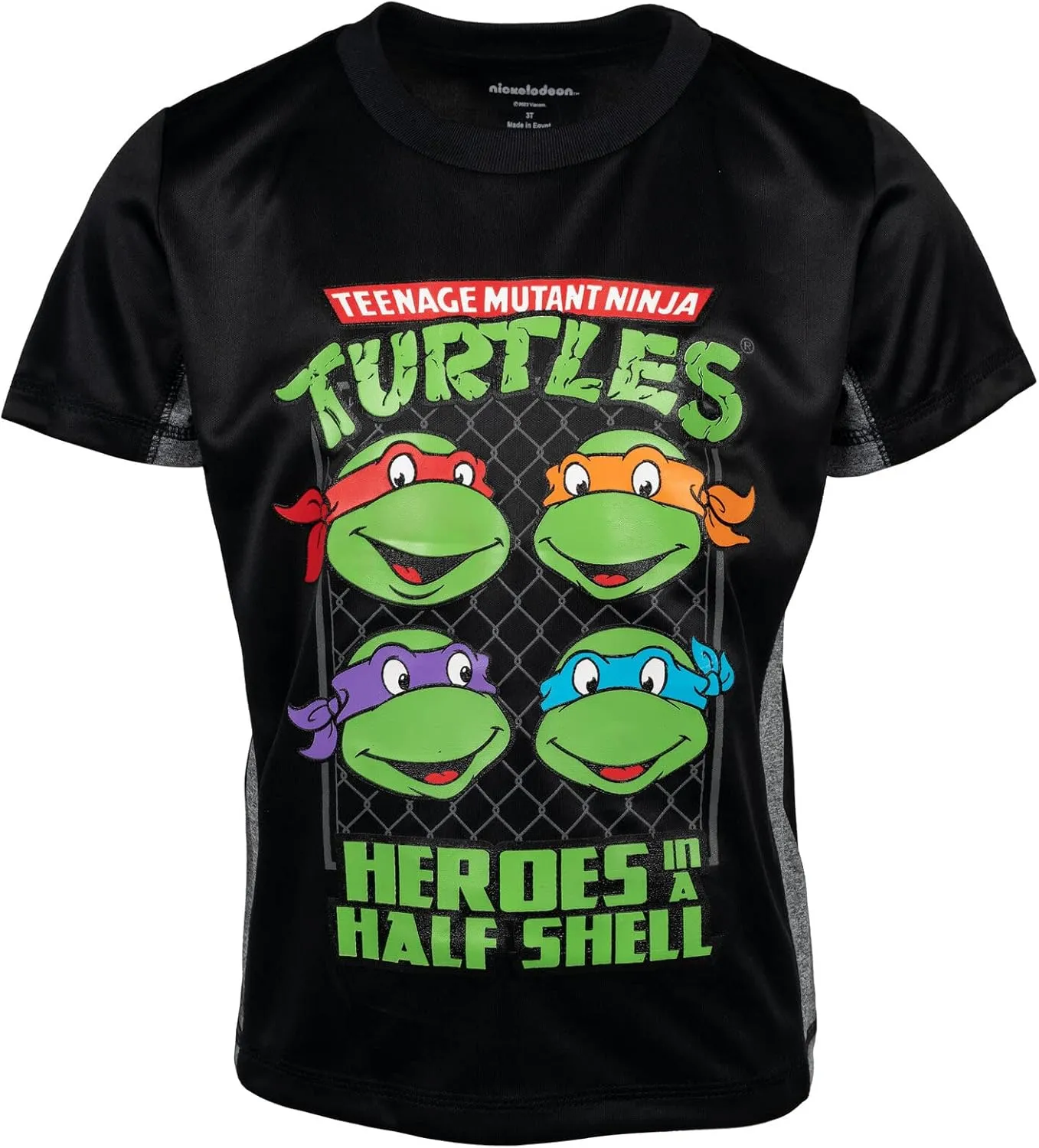 Teenage Mutant Ninja Turtles Leonardo Michelangelo Raphael 3 Pack Athletic T-Shirts Toddler to Big Kid