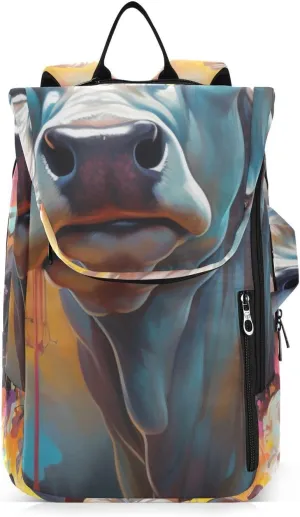 Tennis Bag Tennis Backpack for Women Men, Tennis Bag Holds 2 Rackets, Pickleball Paddles Balls, Badminton Squash, Cow (96)