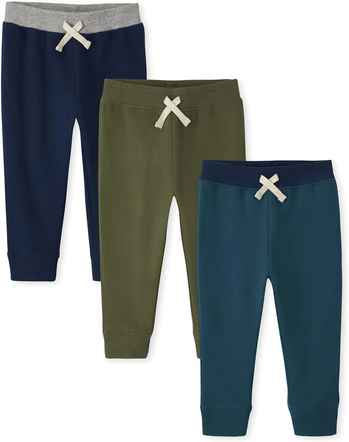 The Children's Place Baby Boys' Active Fleece Jogger Pants 2 Pack