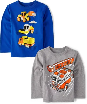 The Children's Place Baby Boys' Dino Long Sleeve Graphic T-Shirts