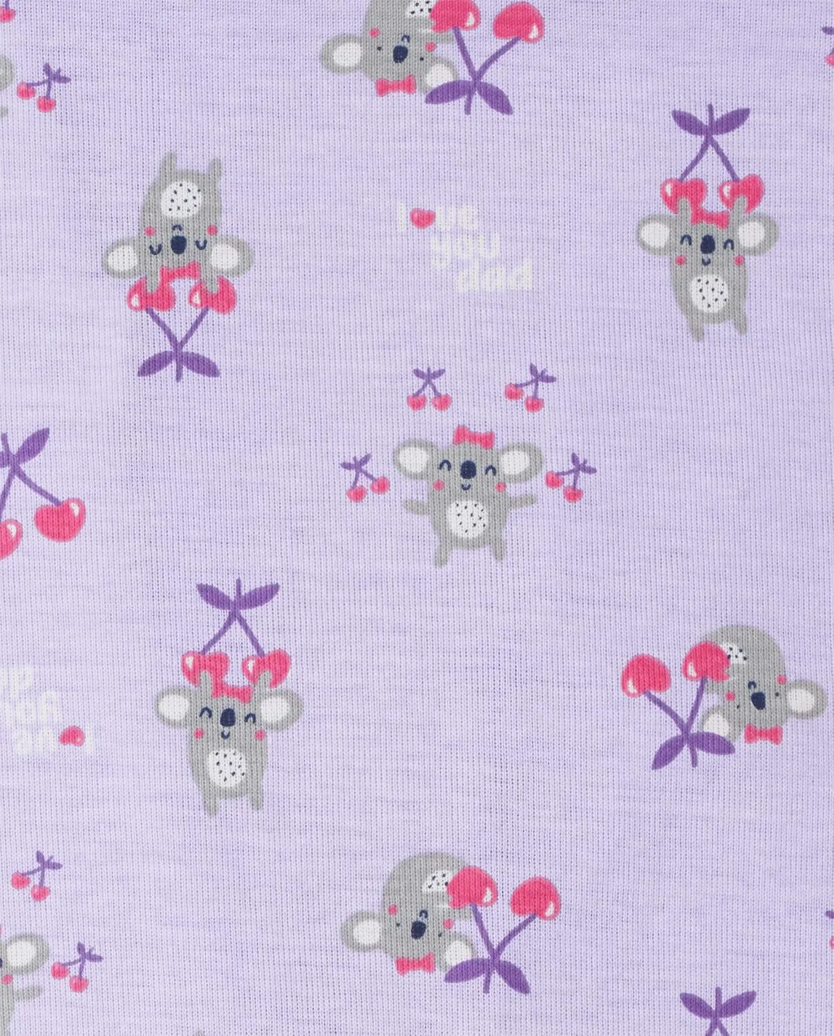 The Children's Place Baby Girls' Koala Strawberry Snug Fit Cotton Zip Front One Piece Pajama 2 Pack