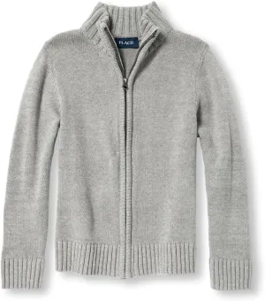 The Children's Place Boys' Long Sleeve Full Zip Sweater