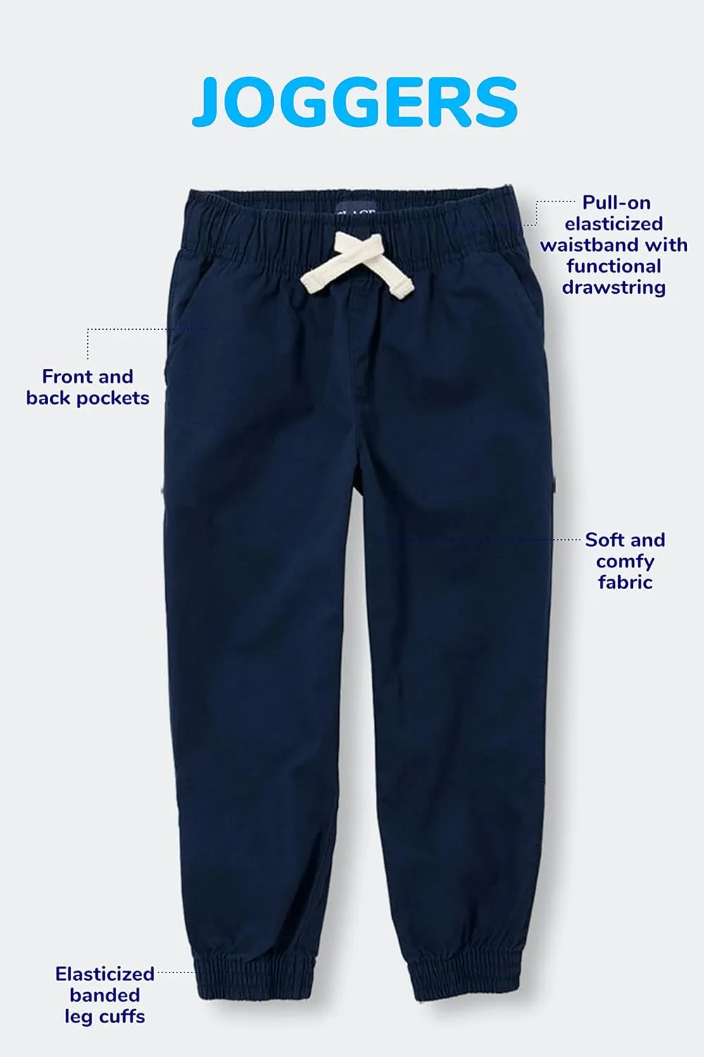 The Children's Place Boys' Uniform Pull on Cargo Shorts