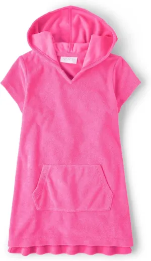 The Children's Place Girls' Hooded Swim Coverups