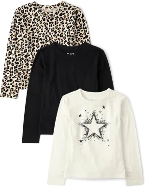 The Children's Place Girls' Long Sleeve Knit Fashion Shirt