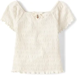 The Children's Place Girls' Smocked Short Sleeve Tops