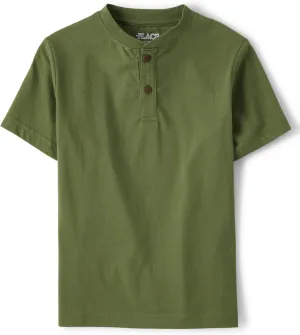 The Children's Place,Short Sleeve Fashion Shirt,Olive,XSmall (4)