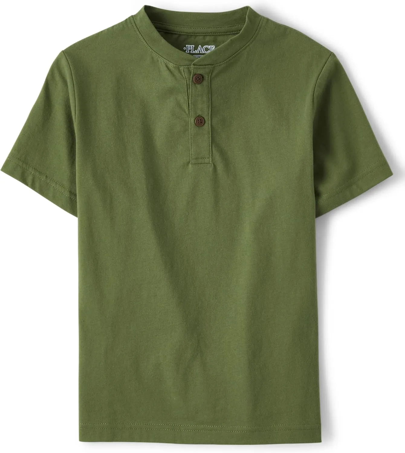 The Children's Place,Short Sleeve Fashion Shirt,Olive,XSmall (4)