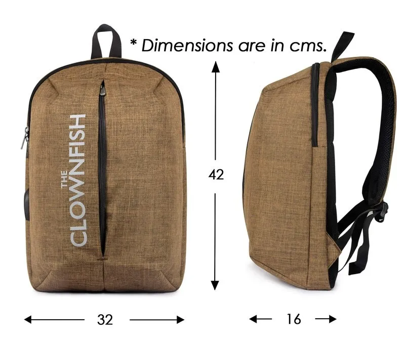 THE CLOWNFISH Tango Laptop Backpack - 25L Capacity, Padded Straps | Ideal for 15.6" Laptops | Olive