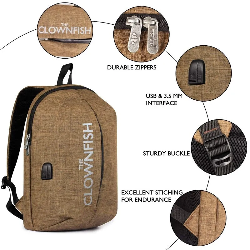 THE CLOWNFISH Tango Laptop Backpack - 25L Capacity, Padded Straps | Ideal for 15.6" Laptops | Olive