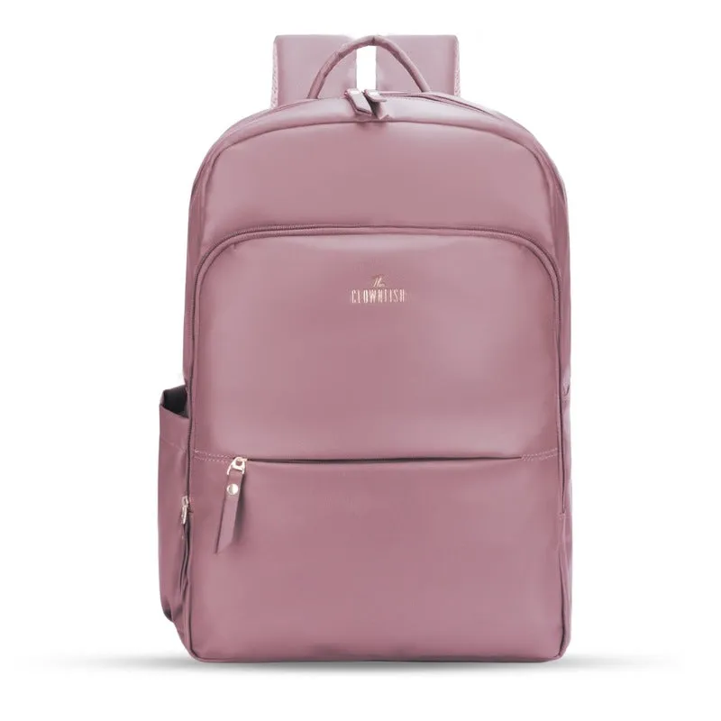 THE CLOWNFISH Women's Laptop Backpack - Stylish & Spacious | Lightweight | 19L | Light Pink