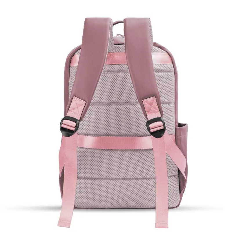 THE CLOWNFISH Women's Laptop Backpack - Stylish & Spacious | Lightweight | 19L | Light Pink