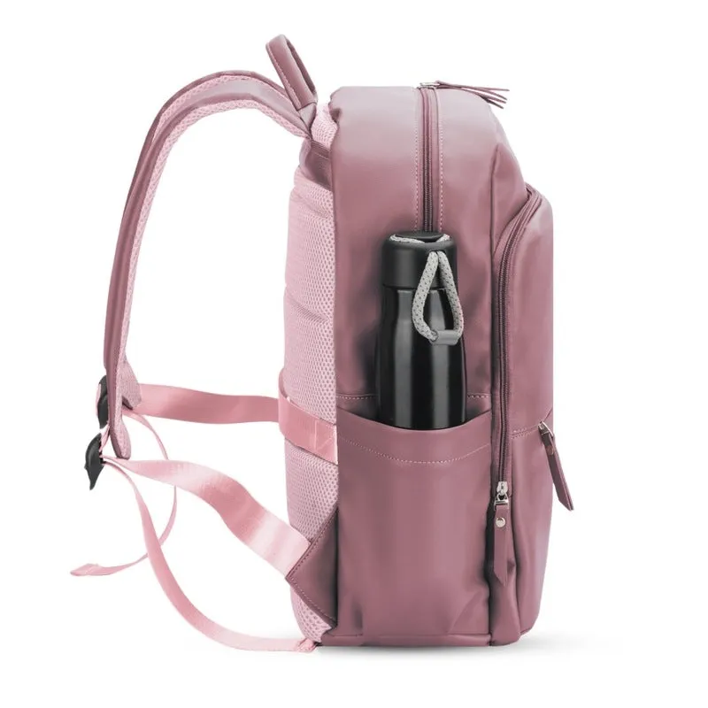 THE CLOWNFISH Women's Laptop Backpack - Stylish & Spacious | Lightweight | 19L | Light Pink