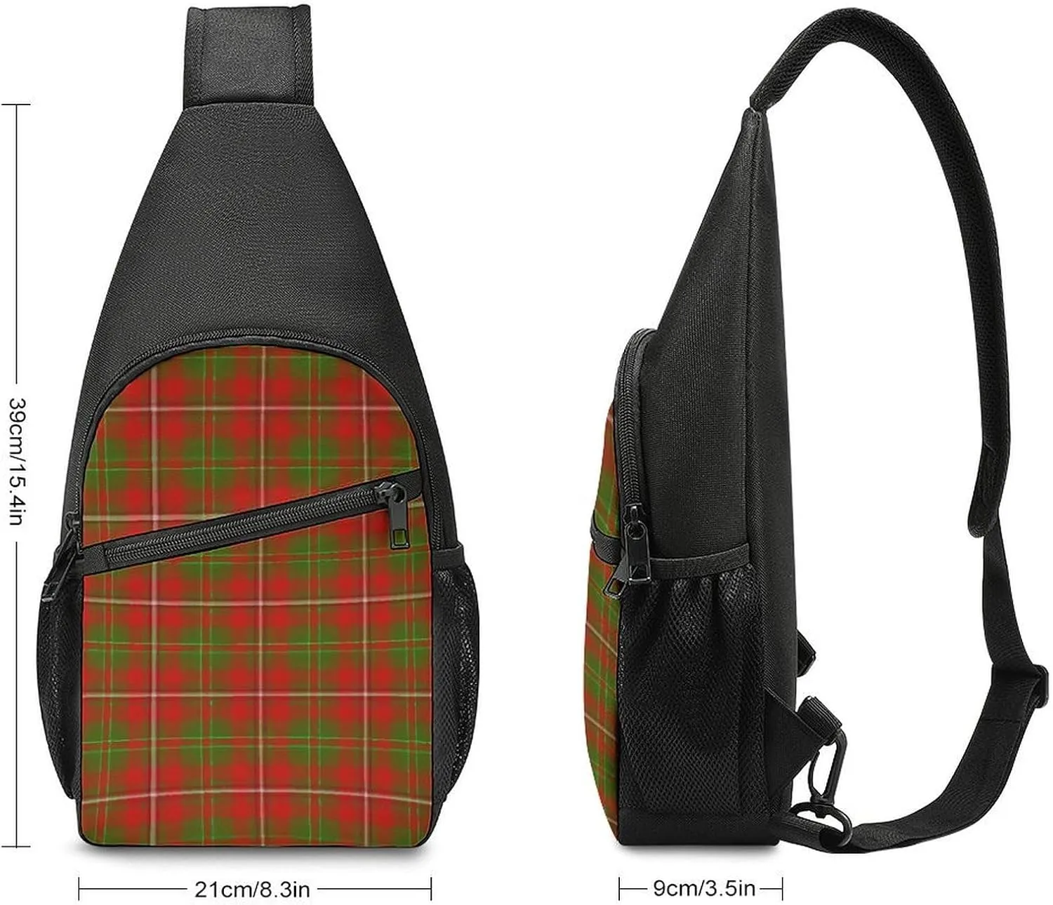 The Look of Warm Oak Wood Grain Texture Portable Chest Bag, Large Capacity Single Shoulder Chest Bag
