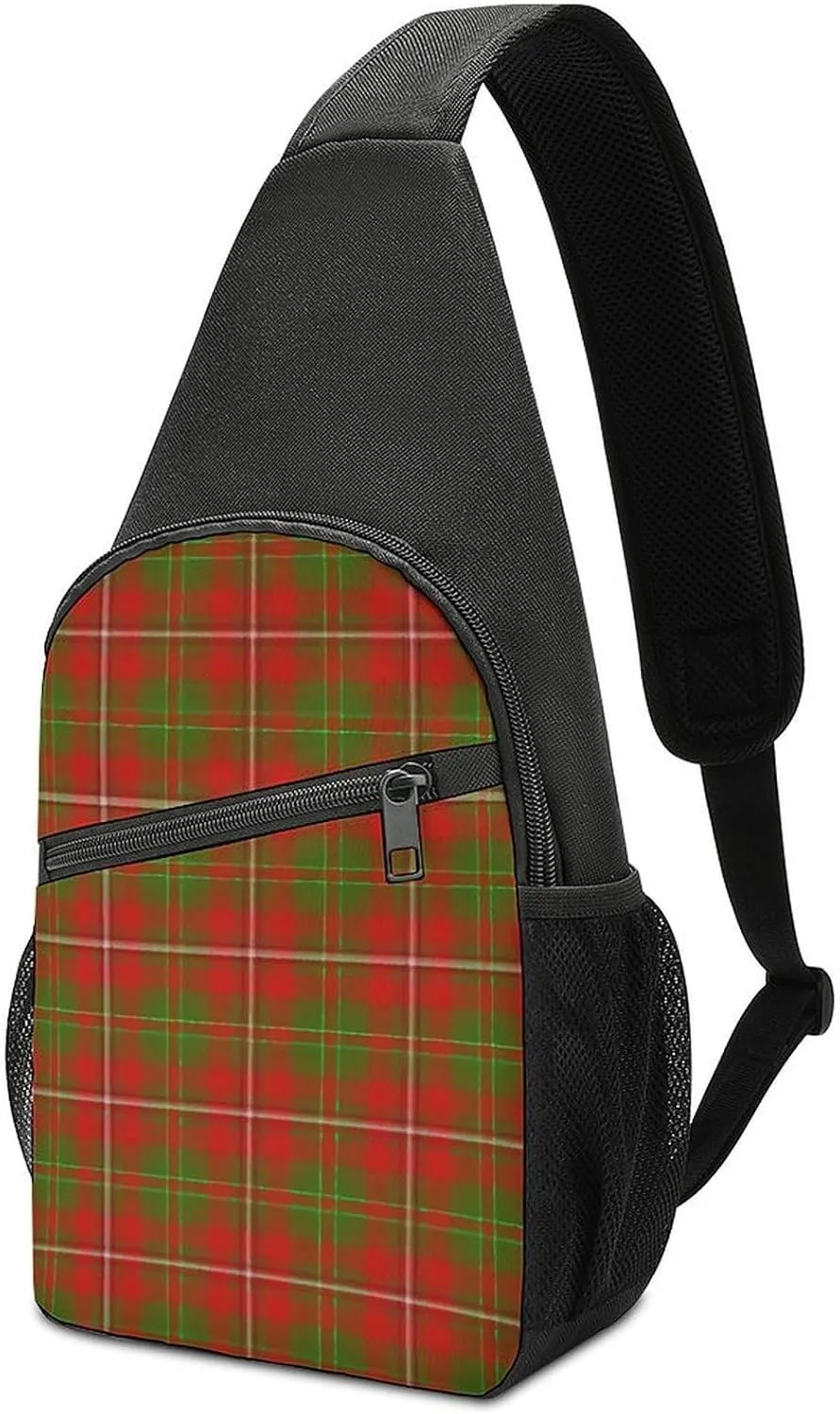 The Look of Warm Oak Wood Grain Texture Portable Chest Bag, Large Capacity Single Shoulder Chest Bag