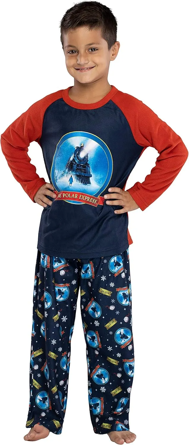 The Polar Express Train Big Kids Raglan Pajama Set