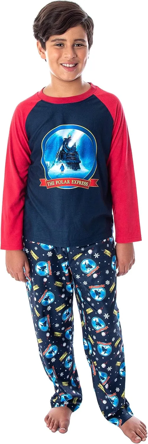 The Polar Express Train Big Kids Raglan Pajama Set