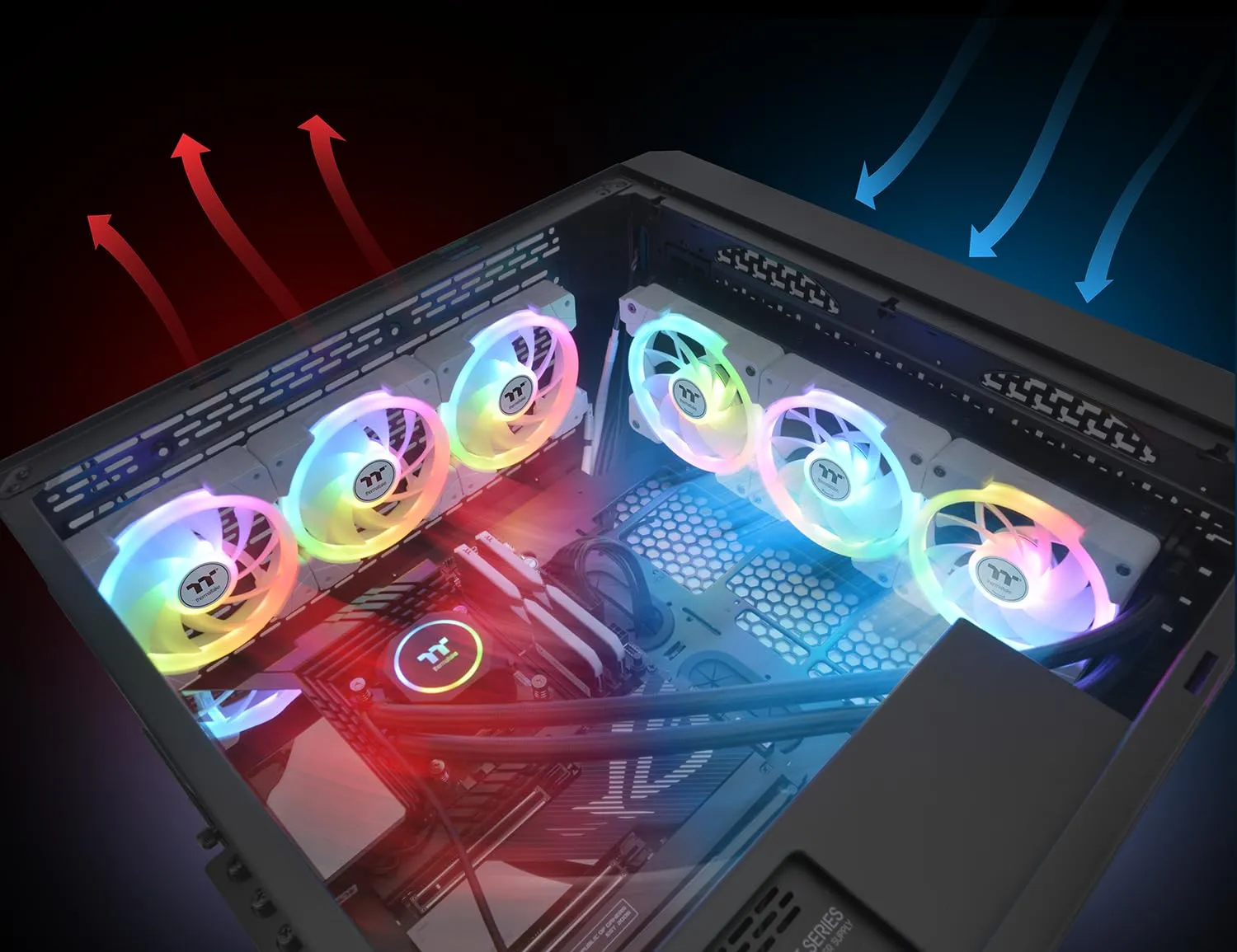 Thermaltake 16cm SWAFAN EX12 ARGB White Computer Fan, 5.4W, 50 CFM, 23dB, Compatible with Desktop, Laptop