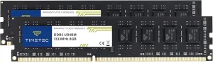 Timetec 16GB KIT(2x8GB) DDR3 / DDR3L 1333MHz PC3-10600 Non-ECC Unbuffered 1.5V / 1.35V CL9 2Rx8 Dual Rank 240 Pin UDIMM PC Desktop Computer Memory RAM Module Upgrade (16GB KIT(2x8GB))